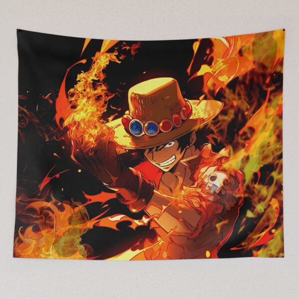 Item preview, Portgas D Ace One Piece Blazing Pirate Anime Aura designed and sold by justnickthings.