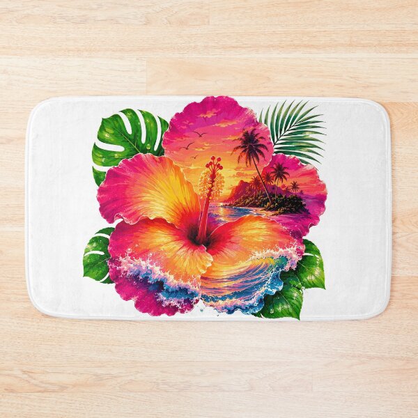 Item preview, Tropical Hibiscus Beach Sunset designed and sold by JasKei-Designs.
