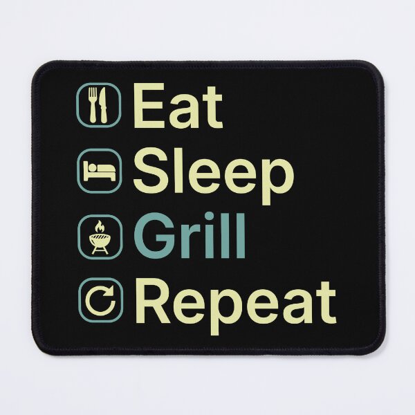 Item preview, Eat Sleep Grill Repeat Funny BBQ Grill Lover Gift designed and sold by clickbongski.