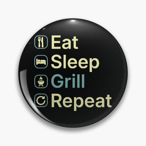 Item preview, Eat Sleep Grill Repeat Funny BBQ Grill Lover Gift designed and sold by clickbongski.