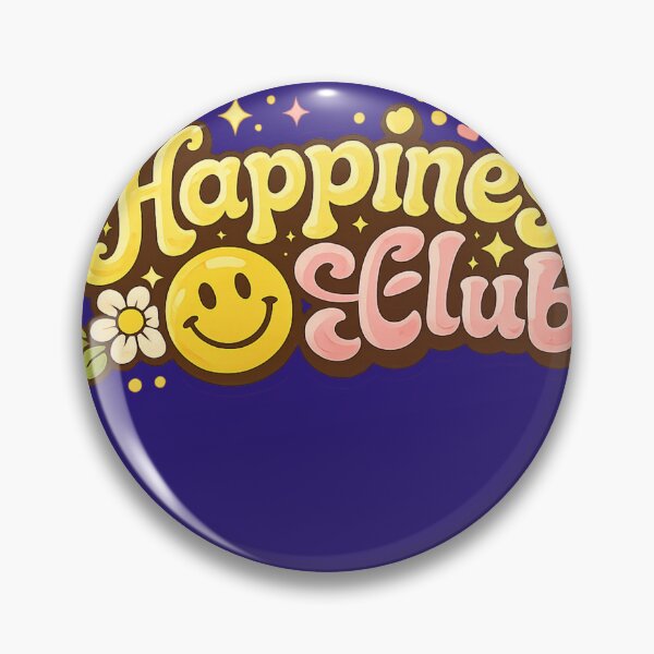 Item preview, Happiness Club | Positive Vibes | Feel Good Aesthetic | Typography Design designed and sold by VasiArtLab.