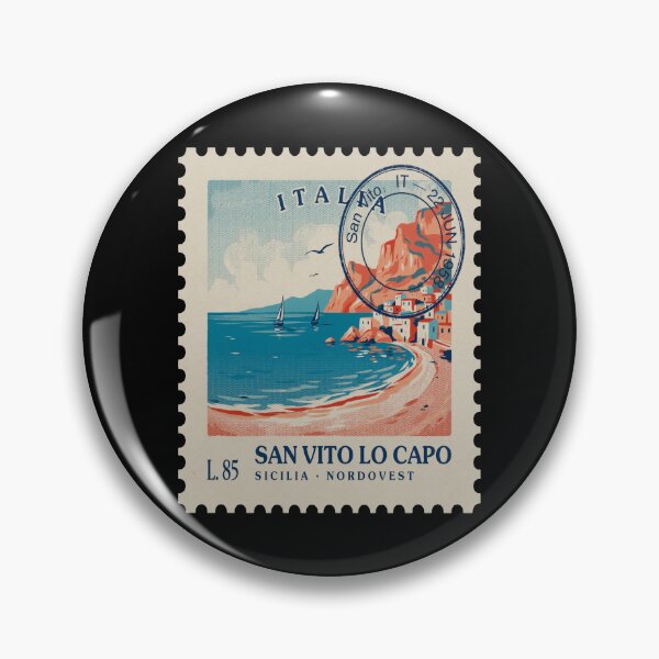 Item preview, San Vito Lo Capo Sicily Postage Stamp Travel Sticker designed and sold by stickercuffs.