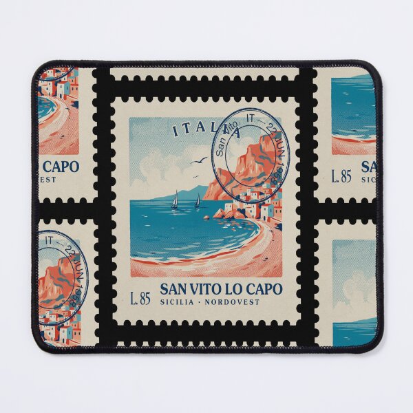 Item preview, San Vito Lo Capo Sicily Postage Stamp Travel Sticker designed and sold by stickercuffs.