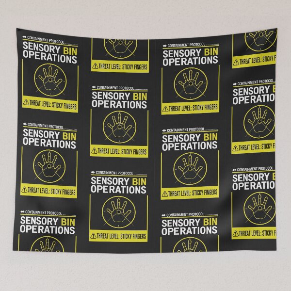Item preview, Sensory Bin Operations Containment Protocol Childcare Graphic designed and sold by Wintorque.