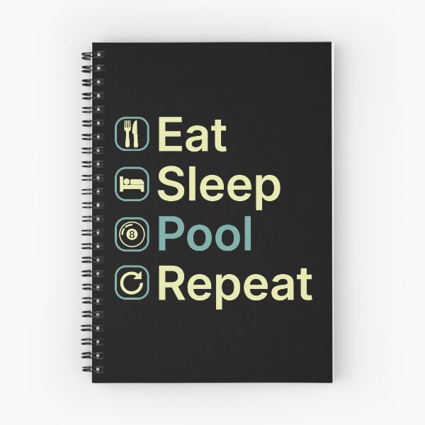 Item preview, Eat Sleep Pool Repeat Funny Billiards Player Gift designed and sold by clickbongski.