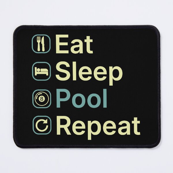 Item preview, Eat Sleep Pool Repeat Funny Billiards Player Gift designed and sold by clickbongski.