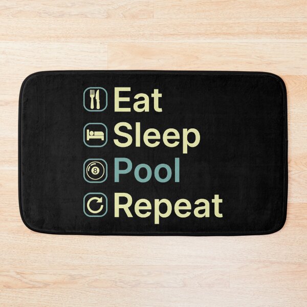 Item preview, Eat Sleep Pool Repeat Funny Billiards Player Gift designed and sold by clickbongski.