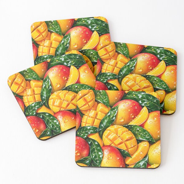 Item preview, Juicy Mango Fruit Pattern Tropical Print designed and sold by DjFreeq.