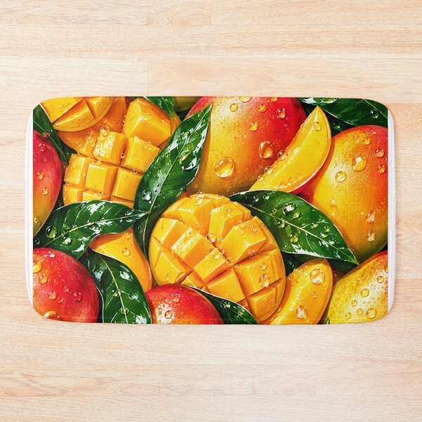 Item preview, Juicy Mango Fruit Pattern Tropical Print designed and sold by DjFreeq.
