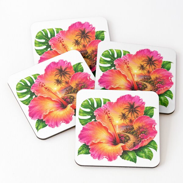 Item preview, Tropical Hibiscus Sunset Boardwalk designed and sold by JasKei-Designs.