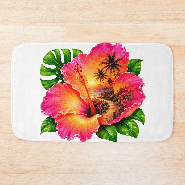Item preview, Tropical Hibiscus Sunset Boardwalk designed and sold by JasKei-Designs.