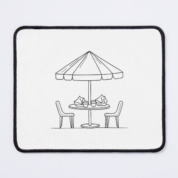 Item preview, An umbrella table with crumpled tissues beside a food stall designed and sold by rasagamastore.