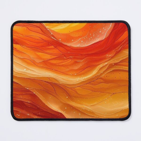 Item preview, Fiery orange golden fluid waves artwork designed and sold by NivyasArtistry.