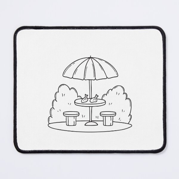 Item preview, An umbrella table above snack wrappers left in the park designed and sold by rasagamastore.