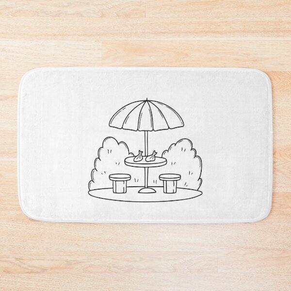 Item preview, An umbrella table above snack wrappers left in the park designed and sold by rasagamastore.