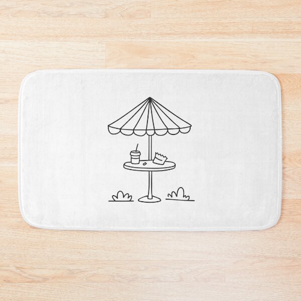 Item preview, A park umbrella table with food wrappers beneath designed and sold by rasagamastore.