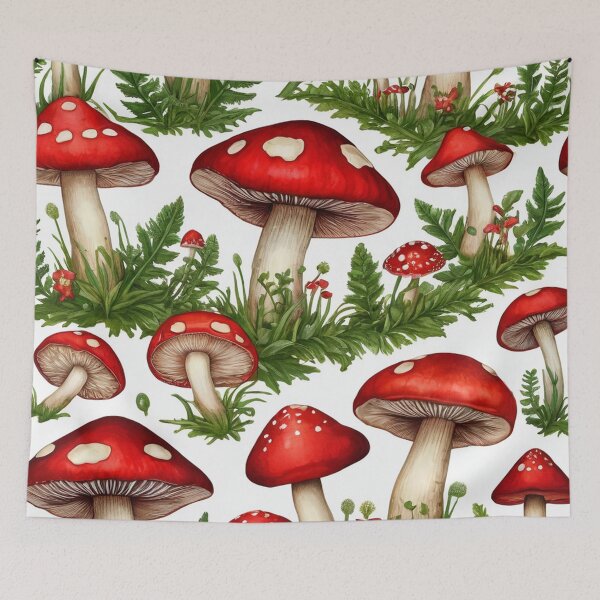 Item preview, Cottagecore Forest Mushroom Art  designed and sold by GigantoStudio.