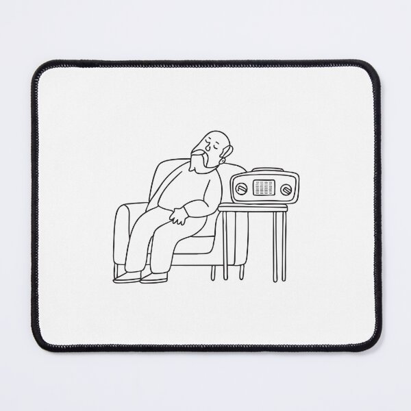 Item preview, An uncle dozing on a couch near a vintage radio designed and sold by rasagamastore.