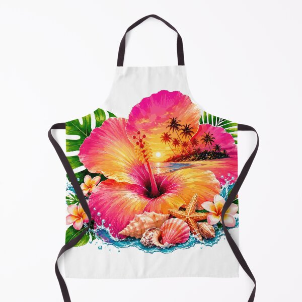 Item preview, Tropical Hibiscus Seashell Beach Sunset designed and sold by JasKei-Designs.