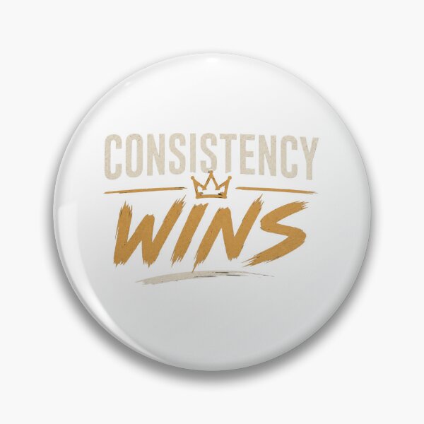 Item preview, Consistency Wins | Bold Motivational Typography Streetwear Design designed and sold by Lovestickerco.