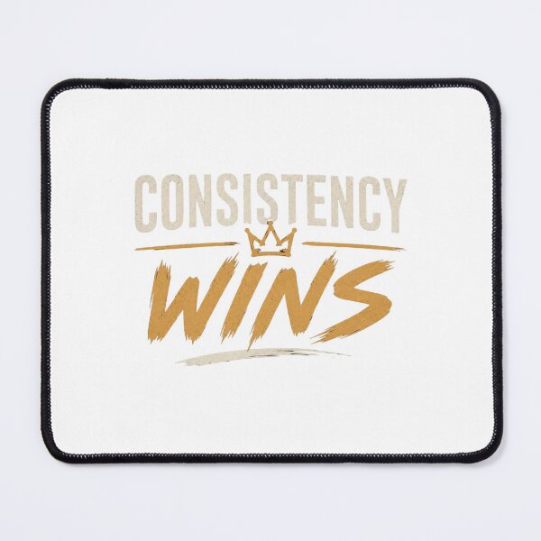 Item preview, Consistency Wins | Bold Motivational Typography Streetwear Design designed and sold by Lovestickerco.