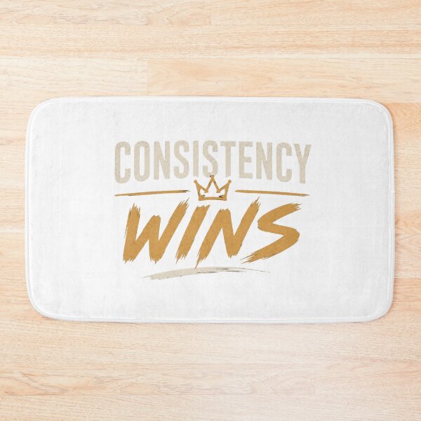 Item preview, Consistency Wins | Bold Motivational Typography Streetwear Design designed and sold by Lovestickerco.