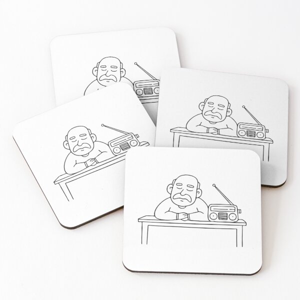 Item preview, An uncle sleeping on a table near an old radio designed and sold by rasagamastore.