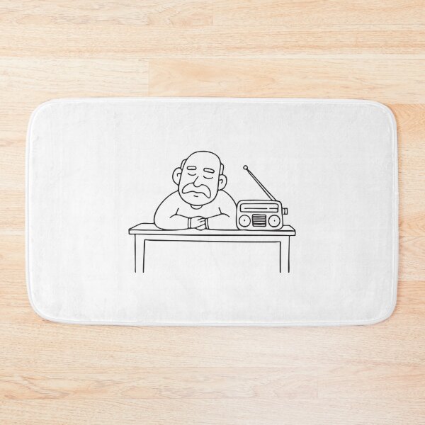 Item preview, An uncle sleeping on a table near an old radio designed and sold by rasagamastore.