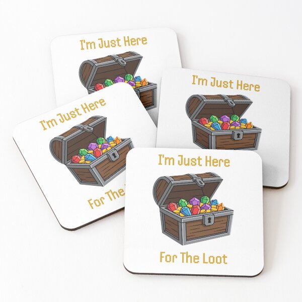 Item preview, Just Here For The Loot Funny Gamer Treasure Chest designed and sold by SW Shop.