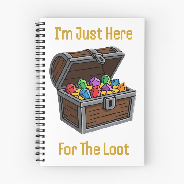 Item preview, Just Here For The Loot Funny Gamer Treasure Chest designed and sold by SW Shop.