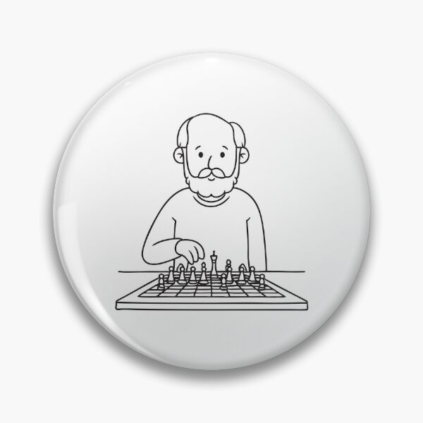 Item preview, An uncle engaged in chess at a worn out table designed and sold by rasagamastore.