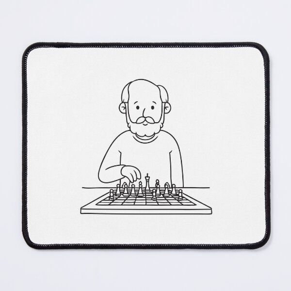 Item preview, An uncle engaged in chess at a worn out table designed and sold by rasagamastore.