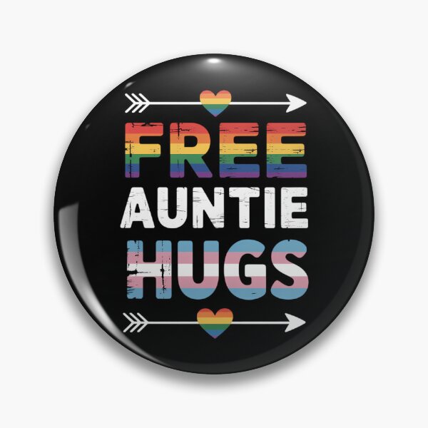 Item preview, Free Auntie Hugs, LGBT Gay Lesbian Pride Month Rainbow Flag designed and sold by sailorjessiArt.