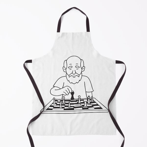 Item preview, An uncle concentrating on a chess game with aged pieces designed and sold by rasagamastore.
