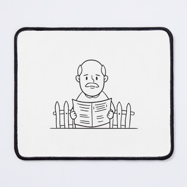 Item preview, An uncle browsing the newspaper by the garden fence designed and sold by rasagamastore.