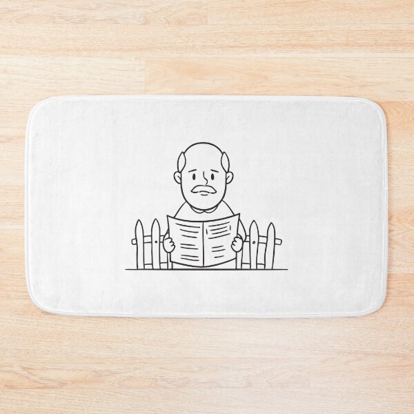 Item preview, An uncle browsing the newspaper by the garden fence designed and sold by rasagamastore.