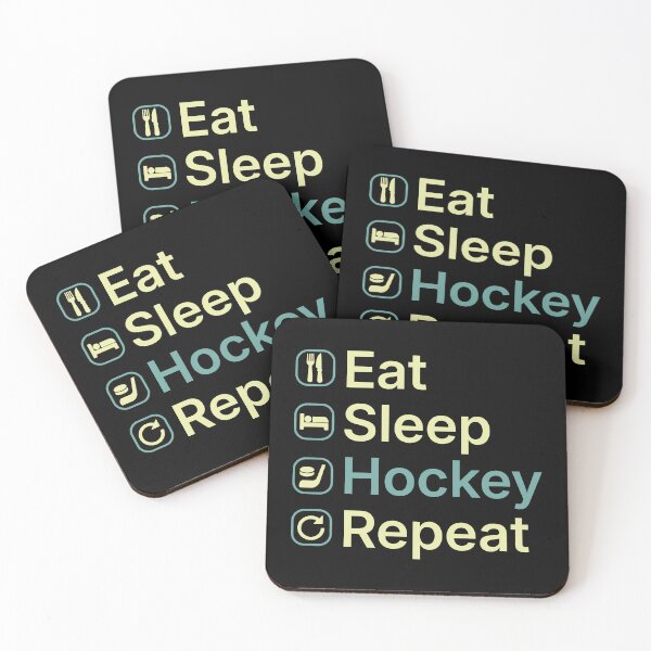 Item preview, Eat Sleep Hockey Repeat Funny Hockey Player Gift designed and sold by clickbongski.