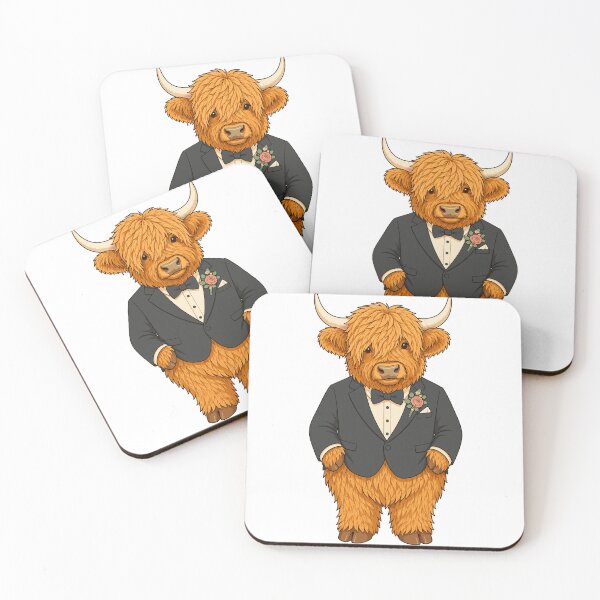 Item preview, Highland Cow Groom Wedding Tuxedo designed and sold by JasKei-Designs.