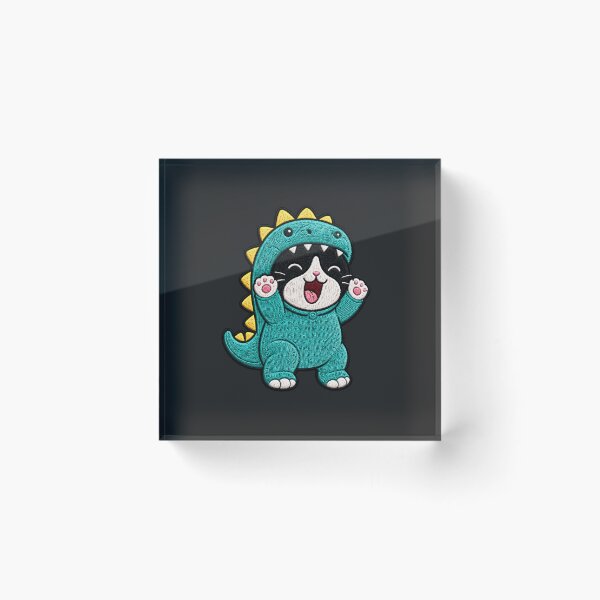 Item preview, Cat Wearing Dinosaur Costume designed and sold by ColorSplash123.