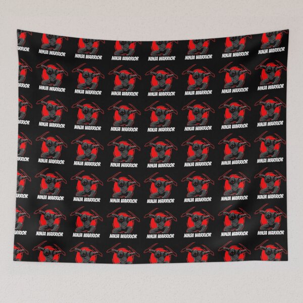Item preview, Ninja Warrior Dual Sword Dark Action Art Japanese Martial Arts Red Circle Design designed and sold by DERA RAY.