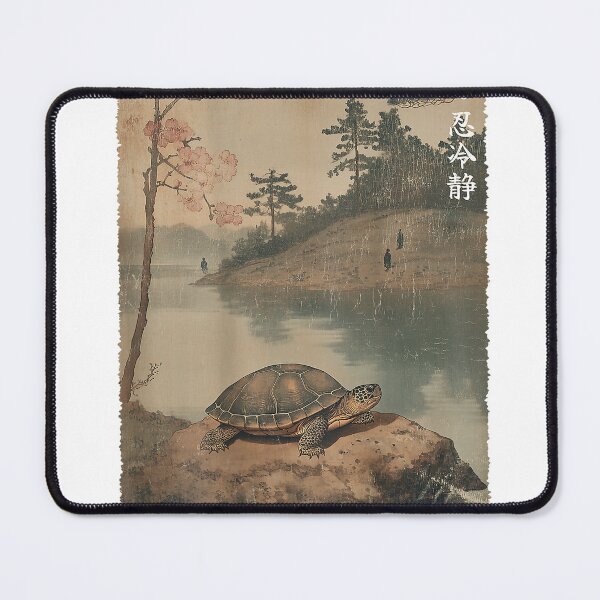 Item preview, Turtle and Cherry Blossom Tree Japanese Woodblock Art Back T-Shirt designed and sold by kevincuellar.