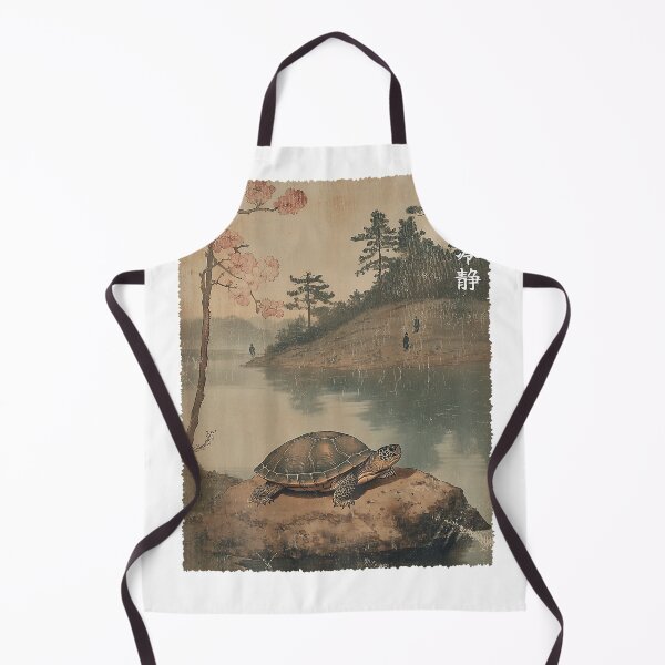 Item preview, Turtle and Cherry Blossom Tree Japanese Woodblock Art Back T-Shirt designed and sold by kevincuellar.