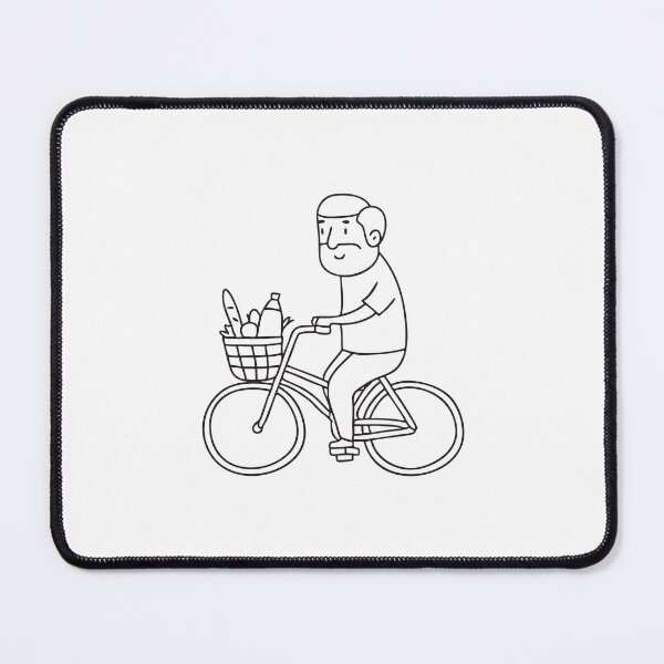Item preview, Uncle Cycling with Grocery Basket designed and sold by rasagamastore.