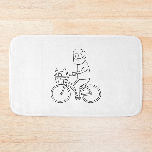Item preview, Uncle Cycling with Grocery Basket designed and sold by rasagamastore.