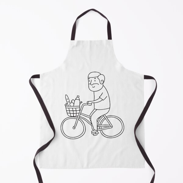 Item preview, Uncle Cycling with Grocery Basket designed and sold by rasagamastore.