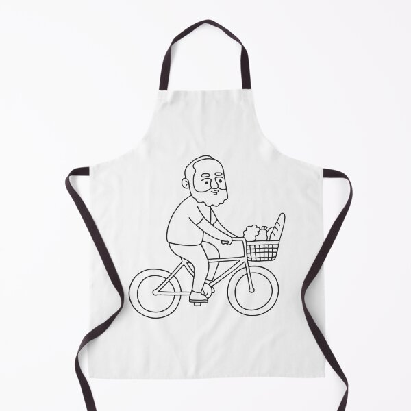 Item preview, An uncle cycling with a grocery filled basket attached designed and sold by rasagamastore.
