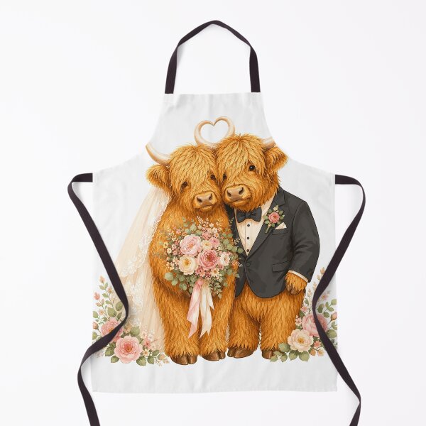 Item preview, Highland Cow Bride and Groom designed and sold by JasKei-Designs.