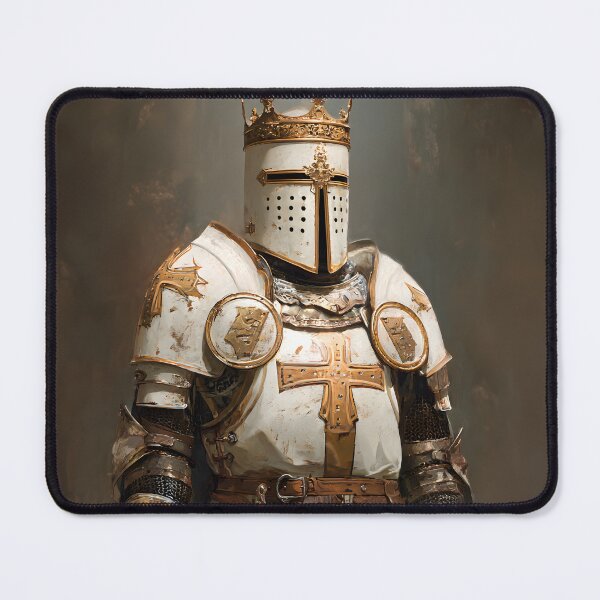Item preview, Templar Knight King Crusader Golden Armor Medieval Lord Art designed and sold by GrinGalore.