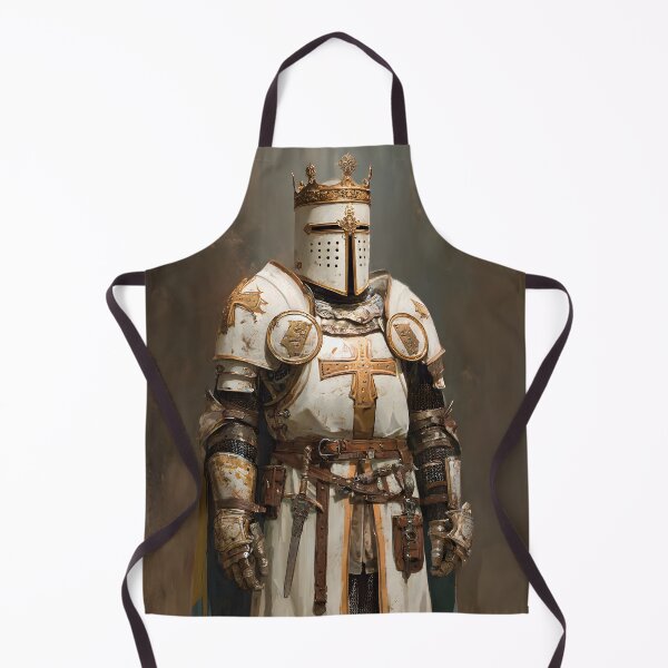 Item preview, Templar Knight King Crusader Golden Armor Medieval Lord Art designed and sold by GrinGalore.