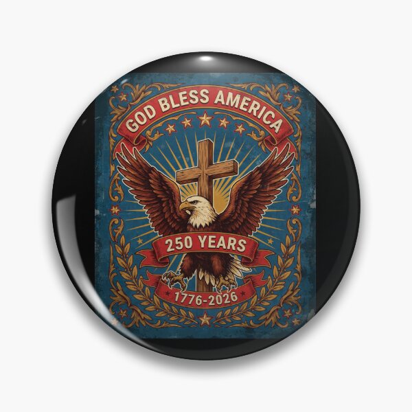 Item preview, God Bless America Eagle Cross 250 Years 1776-2026 Patriotic Semiquincentennial V2 designed and sold by DarylWelsh2024.